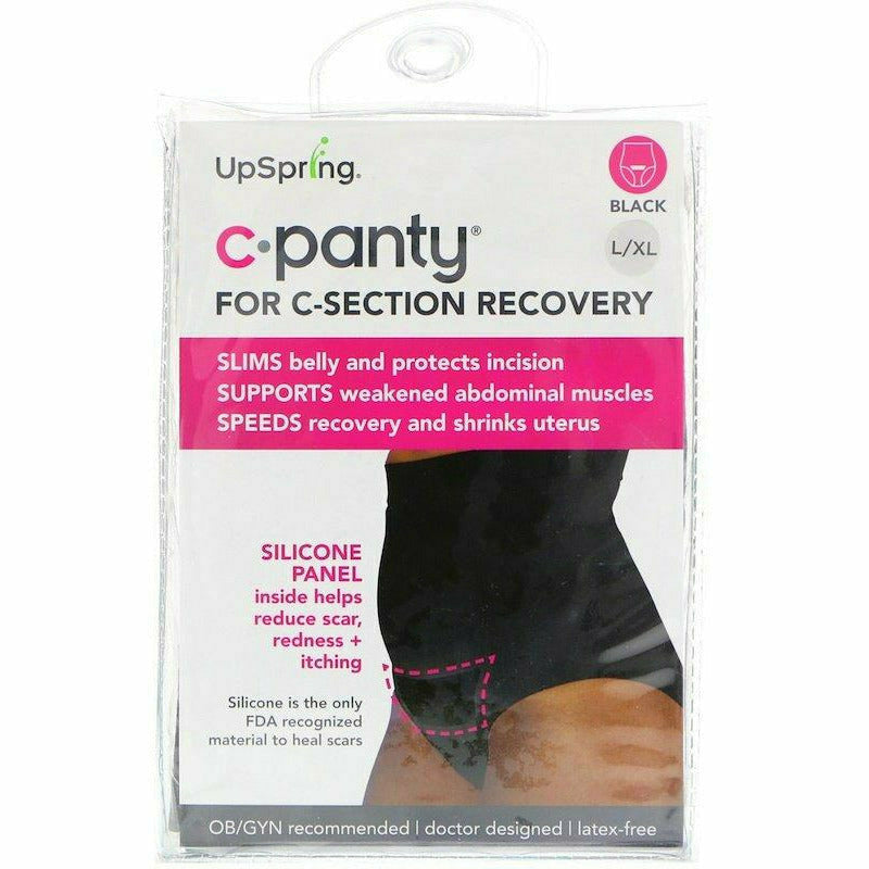 UpSpring Baby C-Panty Post C-Section Recovery Support with Silicone Panel, High Waist